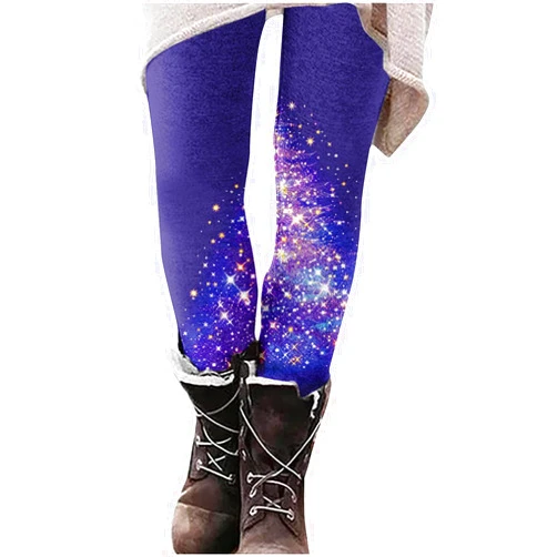 SIWUGCF Women's Tie Dye Pants 2024 Leggings Ankle Length Graphic Fashion Regular Fit Leggings Snowflake Legging Pants Workout