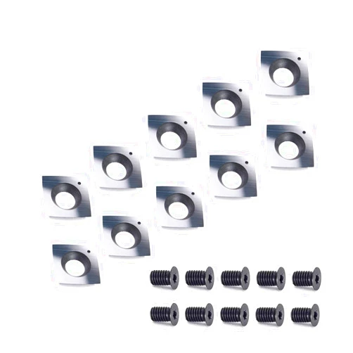 TJATSE 15x15x2.5mm R100-81° Carbide Inserts Byrd Shelix Cutterhead Replacement Cutters with 4