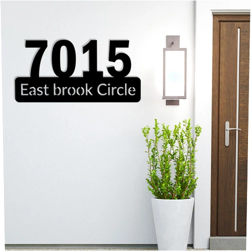 Jvafk Personalized House Number Custom Metal Address House Numbers Modern House Number Sign for Outside