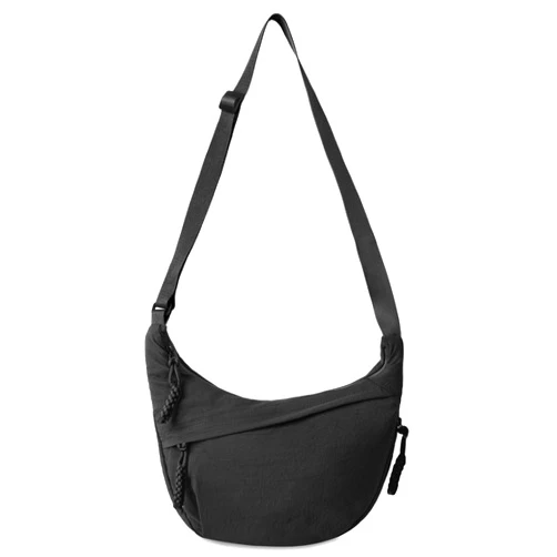 Iqimott Nylon Crescent Crossbody Bag Hobo Bag for Women Men, Small Dumpling Shoulder bag with Adjustable Strap, Casual Sling Bag