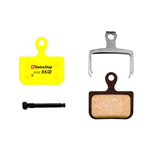SwissStop RS Bicycle Disc Pads Model D35 for Sram Red eTap AXS and Avid Caliper Brakes, Yellow