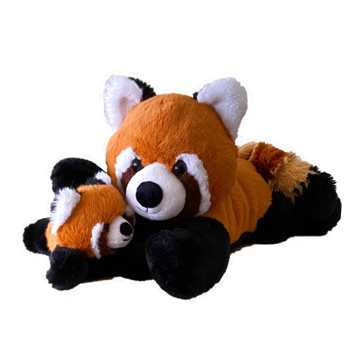 EH Exceptional Home Mother & Baby Red Panda Plush Set | Super Soft Red Panda Stuffed Animal | Cute Plushies for Kids' Bedroom | 17-In Stuffed Animals for Girls & Boys | Panda Bear Stuffed Animal Toys by Exceptional Home
