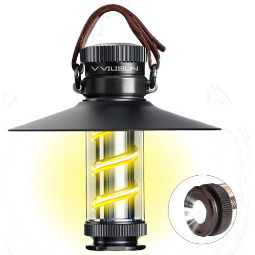 V VILISUN V VILSIUN LED Camping Lights, Lamp with Lanterns,Camping Lights 2000mAh Charger, IP44 Waterproof,Rechargeable Flashlights for Outdoor,Hiking