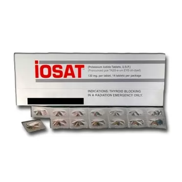 Everready First Aid IOSAT Potassium Iodide Tablets USP, 130 mg, 14 Count by IOSAT