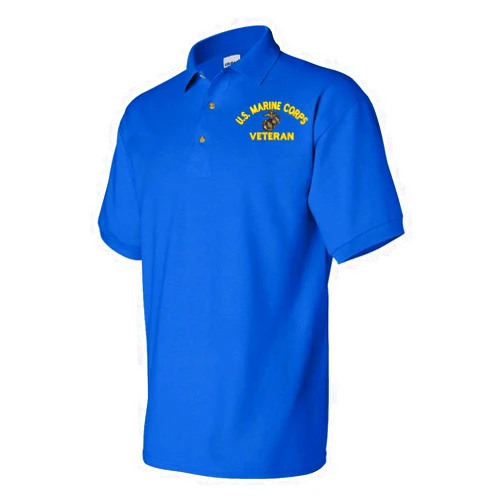 MilitaryBest U.S. Marine Corps Eagle Globe and Anchor Veteran Polo