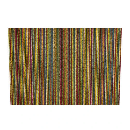 Chilewich Skinny Stripe Shag Mat - Premium Indoor/Outdoor Utility Rug for Entryway, Bathroom, Patio, Kitchen - Waterproof Backing - Bright Multi - 2’ x 3’