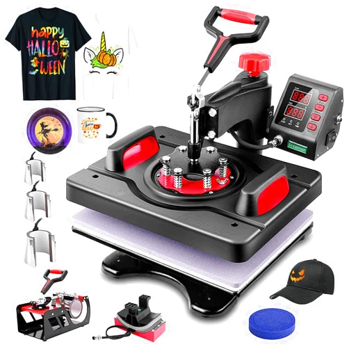 WOOKRAYS Heat Press 8 in 1, Pro Heat Transfer Machine 12
