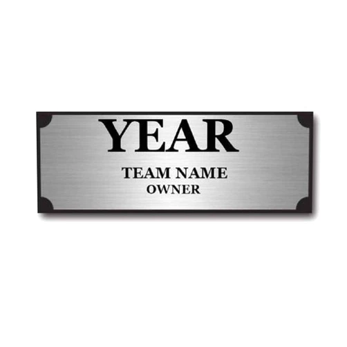 TrophySmack Winner Plate - Customizable Engraved Name Plate - Fantasy Football Trophy Champion Award (Silver or Black)