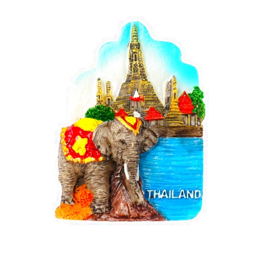 Kcrygogo Thailand Travel Souvenir Refrigerator Magnets - Strong Flat Magnets for Refrigerator, Whiteboards, Cabinets, and Lockers