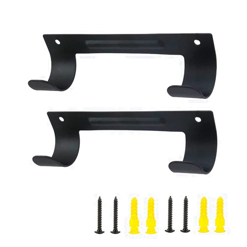 EXCLEN Ironing Board Hanger Wall Mount Ironing Board Holder Organizer Wall Rack for Laundry Rooms Storage Rack Hanging Shelf Hanger (Black-2 PCS)