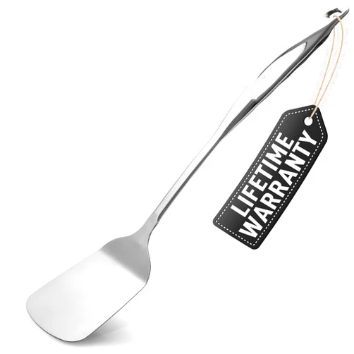 Zulay Kitchen Stainless Steel Cooking Utensil - Stainless Steel Kitchen Utensil - Durable Kitchen Gadgets - Metal Kitchen Accessories - Easy to Clean Kitchen Tools - 15