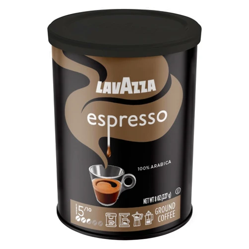 Lavazza Espresso Ground Coffee, Medium Roast, 100% Arabica, 8 oz Tin (Pack of 4)