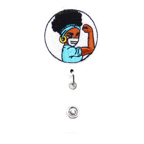 BADGE REEL Black Girl Magic Black Nurse Power Badge Holder Girl Power Retractable Name Card Clip