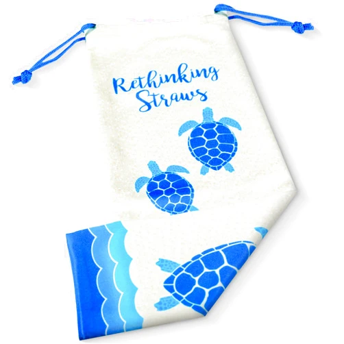 Strawman's Straws Reusable Straw Pouch - Easily clean our Machine Washable Straw carrying case made from very soft microfiber - Works perfectly as a Chopstick case or utensil pouch - 2025 Cruise Essentials