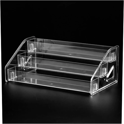 SUTOKAKA Nail Polish Organizer Clear Acrylic Eyeglasses Display Holder Essential Oil Storage Rack Makeup Stand Tray - 3 Layer