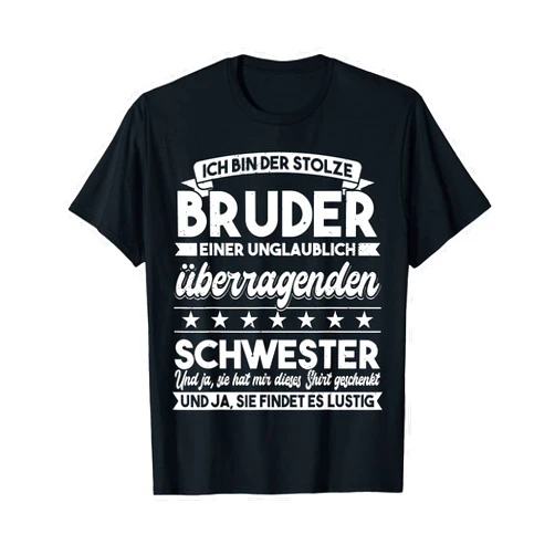 Bruder Schwester Geschenk lustig Geschwister Brother sister gift funny sibling birthday T-Shirt