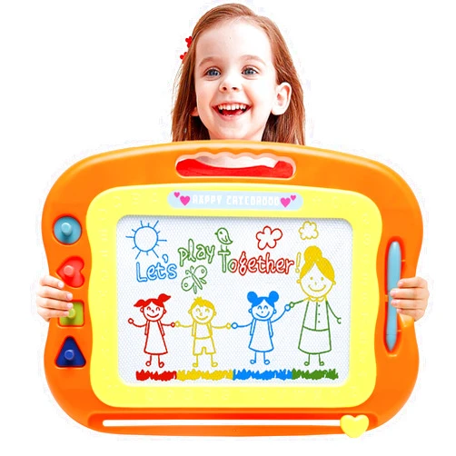 BABLOCVID Magnetic Drawing Board Toddler Toys for Girls Boys, 15 Inch Erasable Doodle Board for Kids Colorful Etch Education Sketch Doodle Pad Toddler Toys for Age 3 4 5 6 7 Year Old Girl Boy