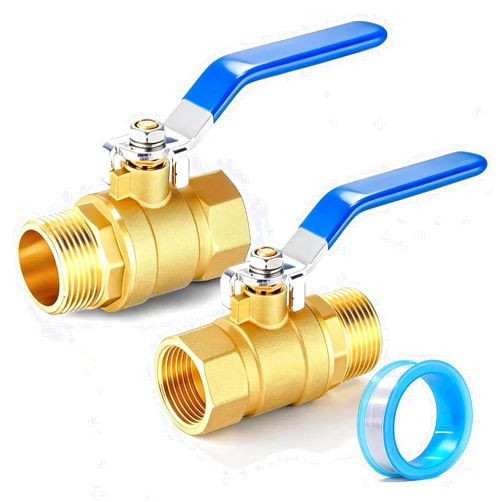 TianPtion 3/4 inch Brass Ball Valve with Male to Female NPT Threaded Full Port & Long Handle-Heavy Duty Forged Brass Shut Off Valve Pipe Connector Fitting, for Water Oil Gas, Flow & Direction Control