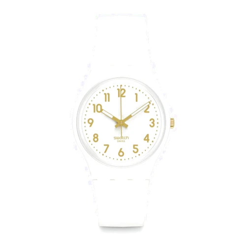 Swatch Gent BIOSOURCED White Bishop Quartz Watch