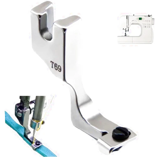 Rottipe Adjustable Invisible Zipper Guide Presser Foot for Sewing Machines - 2024 New Zipper Foot Attachment for Seam Precision - Compact Size 3.9x2.4x0.8 inches(1pcs)
