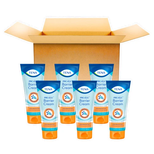 TENA ProSkin Barrier Cream for Fragile Skin, Fragrance Free, 3.4 Fl. Oz, Pack of 6