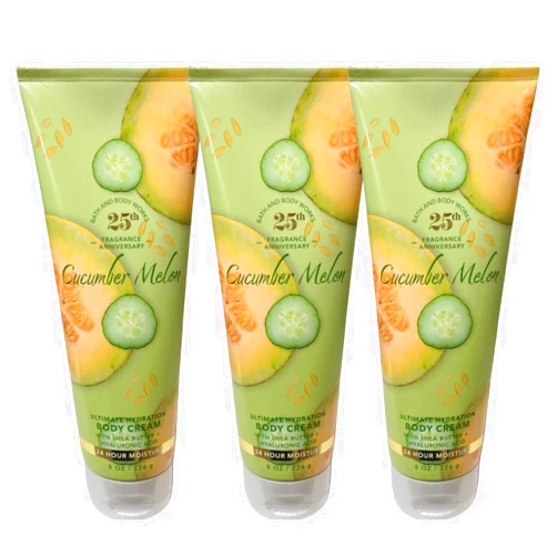 Bath & Body Works Cucumber Melon Body Cream 3-pack - NEW