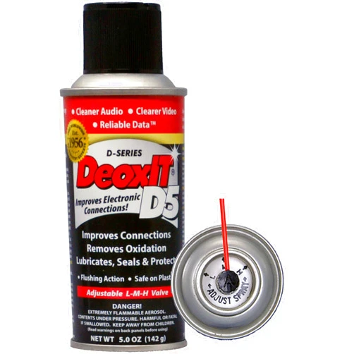 CAIG LABORATORIES DeoxIT D5S-6 Spray, More Than A Contact Cleaner, 142g, Integrated Straw, Pack of 1