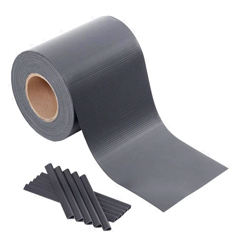 SONGMICS PVC Strips Garden Fence Roll Privacy Screen 70 m x 19 cm Complimentary 25 x Mounting Clips GPJ070H, Charcoal