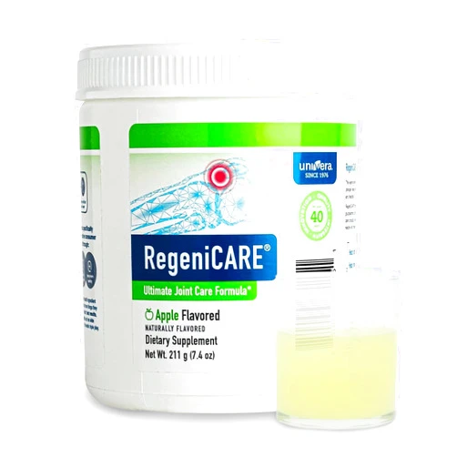 Univera RegeniCARE Green Apple, Glucosamine, Chondroitin, MSM, Univestin, Joint Health, Joint Support, Mobility + Flexibility, Green Apple Flavor, Powder, 30-Day Supply