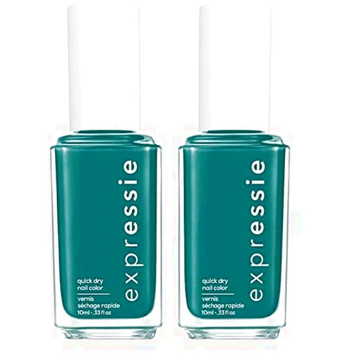 essie expressie Quick-Dry Nail Polish, 8-Free Vegan, Sk8 with Destiny, Green, Streetwear n' Tear, 0.33 Ounce (Pack of 2)