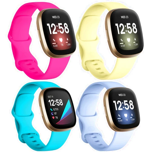 Dirrelo Compatible with Fitbit Sense & Versa Bands for Women, Soft Replacement Sport Strap Band for Versa 3/4 & Sense 2 Smart Watch