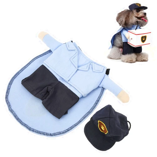 Shanrya Dog Mail Carrier Costume, Funny Costumes Dog Suit Cute Adorable with for Small Dogs for Cats(S)