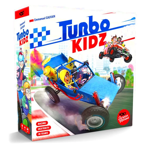 Scorpion Masqué Turbo Kidz | Dexterity Racing Board Game for Kids and Families | Hilarious Party Game for Family Night | Cooperative and Competitive Gameplay Options | Ages 7+ | 2-6 Players | 15 Min