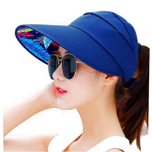 HINDAWI Sun Hats for Women Wide Brim UV Protection Sun Hat Summer Beach Packable Visor