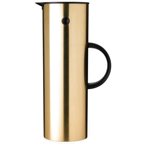 Stelton EM77 Insulated Coffee Jug Plastic Brushed Brass 1 Litre
