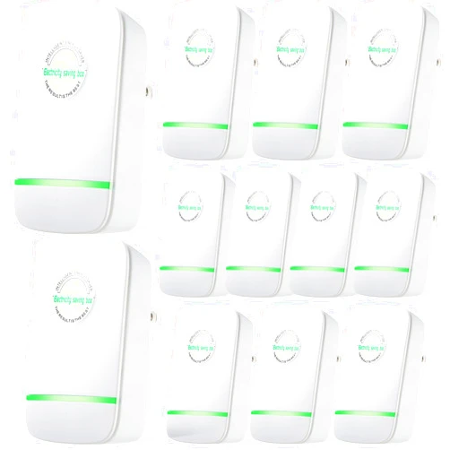 Kigley 8 Pcs Power Saver, Energy Saver, Electricity Saving Box, Household Power Saver, Household Stable Voltage Device and High Efficiency US Plug 90-250V 30KW for Home Factory Office