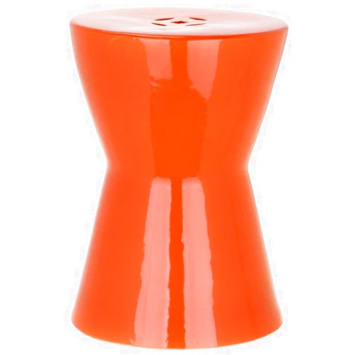SAFAVIEH ACS4541D Liana Glazed Ceramic Decorative Garden Stool, 0, Orange