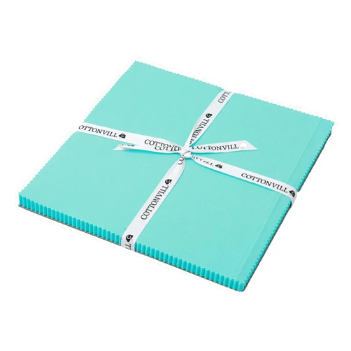 COTTONVILL 20COUNT Cotton Solid Quilting Fabric (10inch Square, 30-Blue Tint)