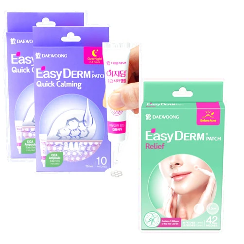 DWEasyDerm EasyDerm Quick Calming Patches(20 Patches) and Relief Invisible Patch(42 counts)