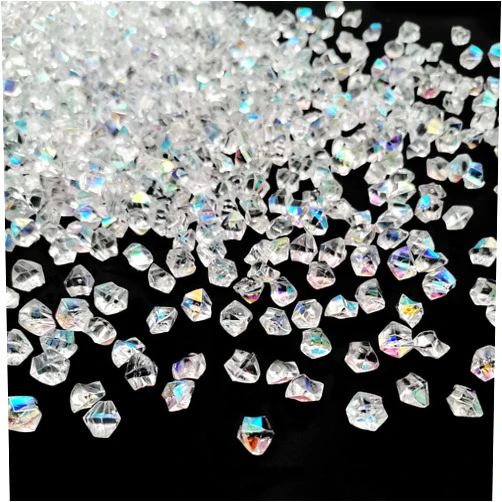 LYFJXX 6 * 9 mm Acrylic Vase Fillers 1400 PCS Colorful Ice Rocks, Acrylic Gems Crystals Clear Rocks Plastic Diamonds Vase Centerpiece for Vase Fillers Party Table