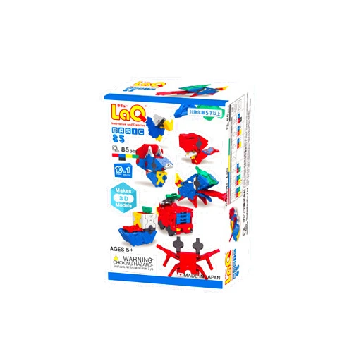 LaQ Basic 85 3D | 85 Pieces | Age 5+ | Creative, Educational Construction Toy Block | Made in Japan