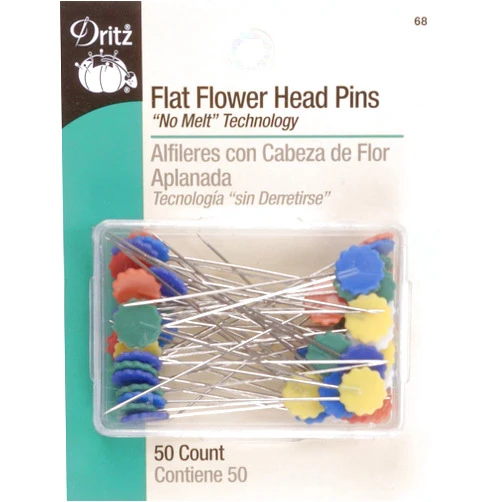Dritz 68 Flat Head Pins, Flower, 2-Inch (50-Count)