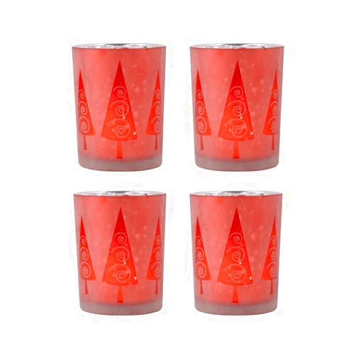 Elk Lighting 394577/S4 Holiday/Seasonal, Frosted Red