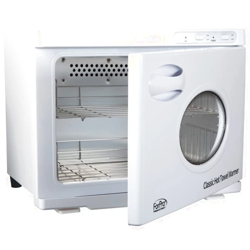 ForPro Professional Collection Classic Hot Towel Warmer Cabinet, 23L Extra Large Capacity, Two Stainless Steel Racks, Signature White