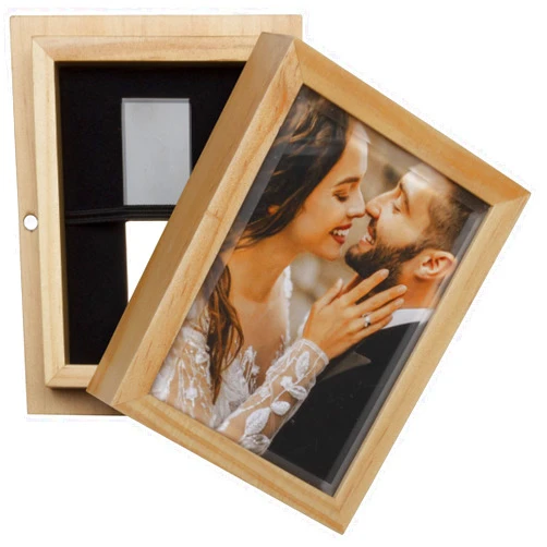 Neil Enterprises Inc. Wood Elite Flash Drive Box with Photo