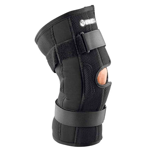 Breg Wraparound, Open Back, Economy Hinged Knee Brace, Airmesh or Neoprene (Neoprene Material, Medium)