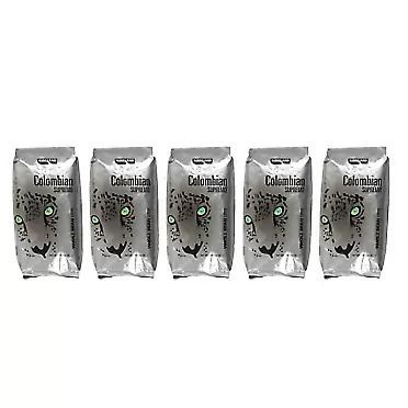 Kirkland Signature Colombian Supremo Whole Bean Coffee, 3 Pound (5 Pack)