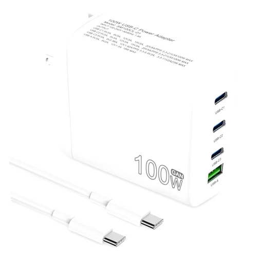 SiKER 100W USB C Charger, 4-Port PD USB Power Adapter, GaN USB C Charger,Fast Charging Station,Compatible with Mac Book Pro/Air, iPad, iPhone 14 Pro, Galaxy S23 Ultra, Steam Deck, Dell XPS, Google Pixelbook
