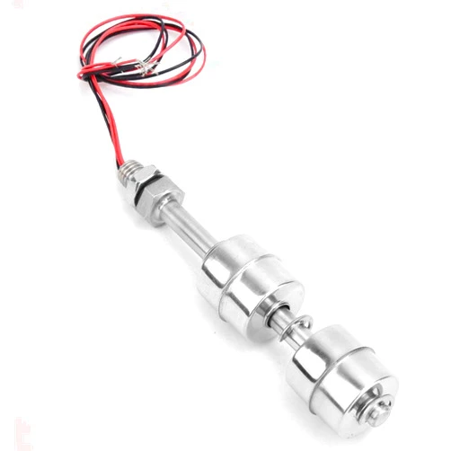 Kuuleyn Stainless Steel Double Ball Tank Level Float Switch,DC 0~110V Water Level Controller Sensor Switch for Tank Pool (100mm)