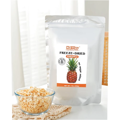 Nat Flav Freeze-Dried Pineapples | 7oz | 100% Natural Fruit | No Sugar & Additives | Non-GMO & Vegan Friendly | Healthy Snacks for Kids or Adults | Freeze Dried Backpacking & Camping Food | Make of Fresh fruit